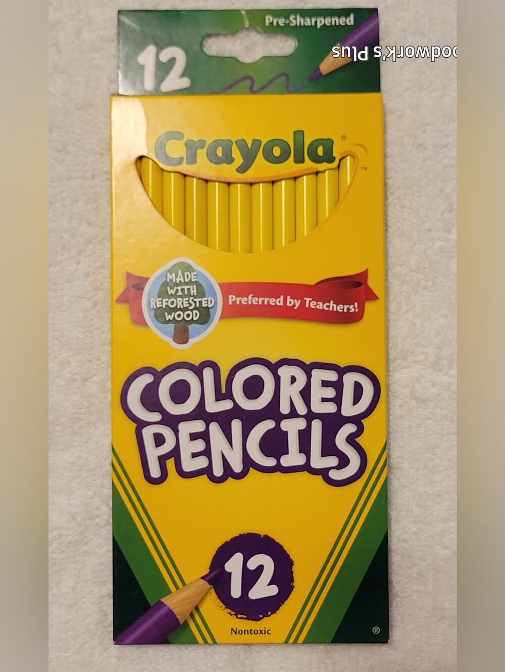 12ct Crayola Colored Pencils (Yellow) Single Color Bulk Lot